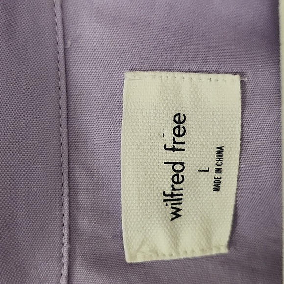 Aritzia Wilfred Free relaxed shirt Purple Size Large - Picture 16 of 16